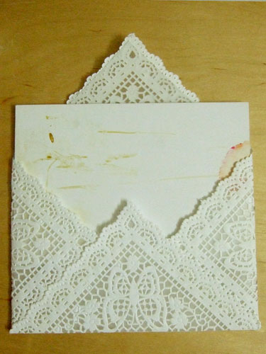 My own wedding Invitation dream come true Lace envelope and letterpress 