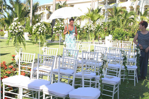 Actually I prefer wooden white chairs for my outdoor wedding